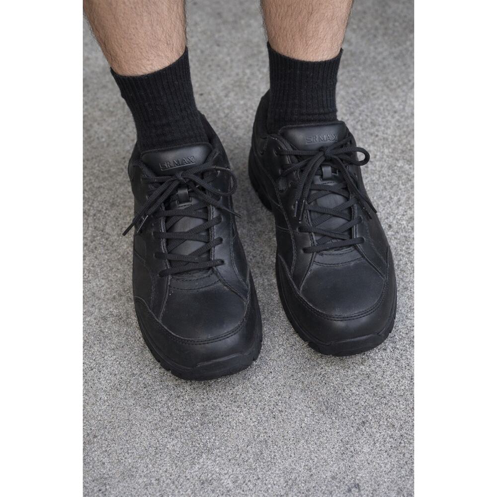 Sr Max Steel Toe SRM 1880 Black Leather Ankle Shoes Work Mens 8 Women 9 41